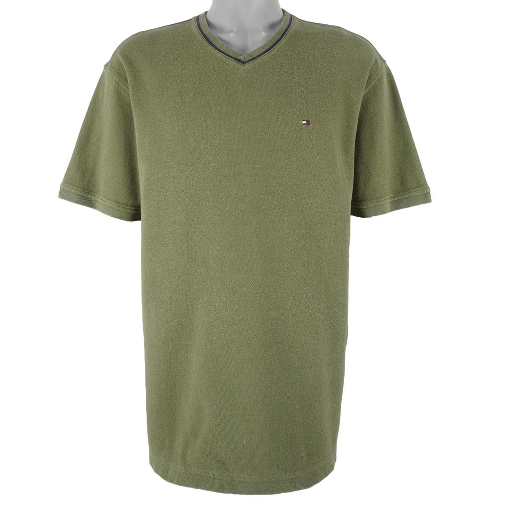 Tommy Hilfiger - Green Camo Classics T-Shirt 1990s X-Large Vintage Retro