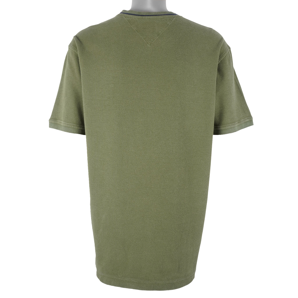 Tommy Hilfiger - Green Camo Classics T-Shirt 1990s X-Large Vintage Retro