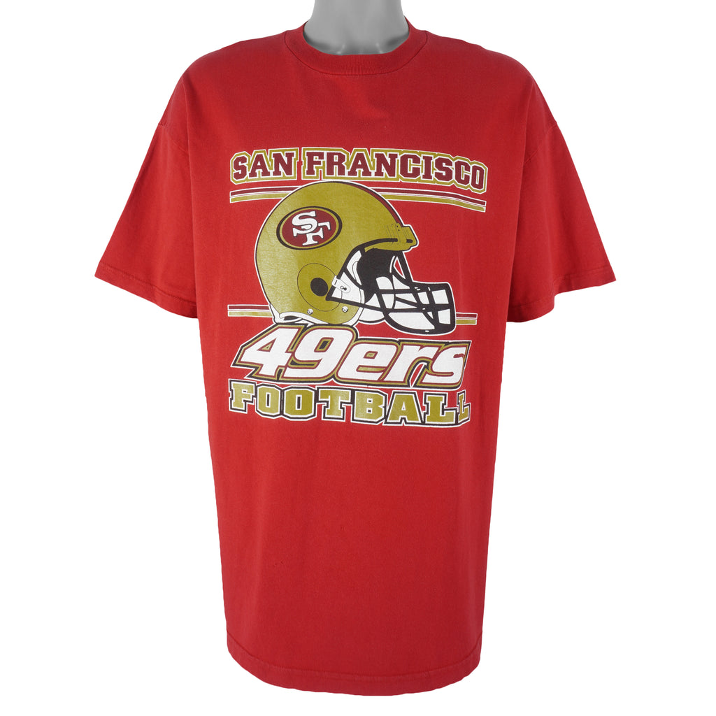 NFL (AAA) - San Francisco 49ers Helmet T-Shirt 1990s XX-Large Vintage Retro Football