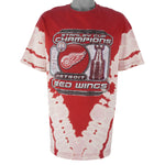 NHL - Detroit Red Wings Stanley Cup Champions Tie Dye T-Shirt 2002 X-Large Vintge Retro Hockey
