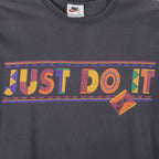 Nike - Black Just Do It Single Stitch T-Shirt 1990s X-Large Vintage Retro