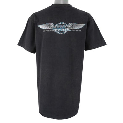 Vintage (No Fear) - Why Run When You Can Fly Single Stitch T-Shirt 1990s X-Large