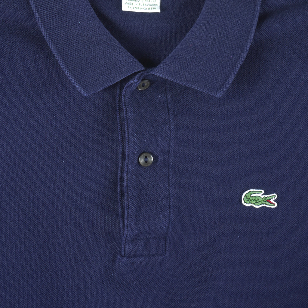 Lacoste - Dark Blue Polo T-Shirt 1990s X-Large Vintage Retro