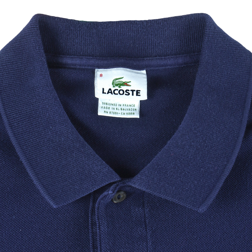 Lacoste - Dark Blue Polo T-Shirt 1990s X-Large Vintage Retro