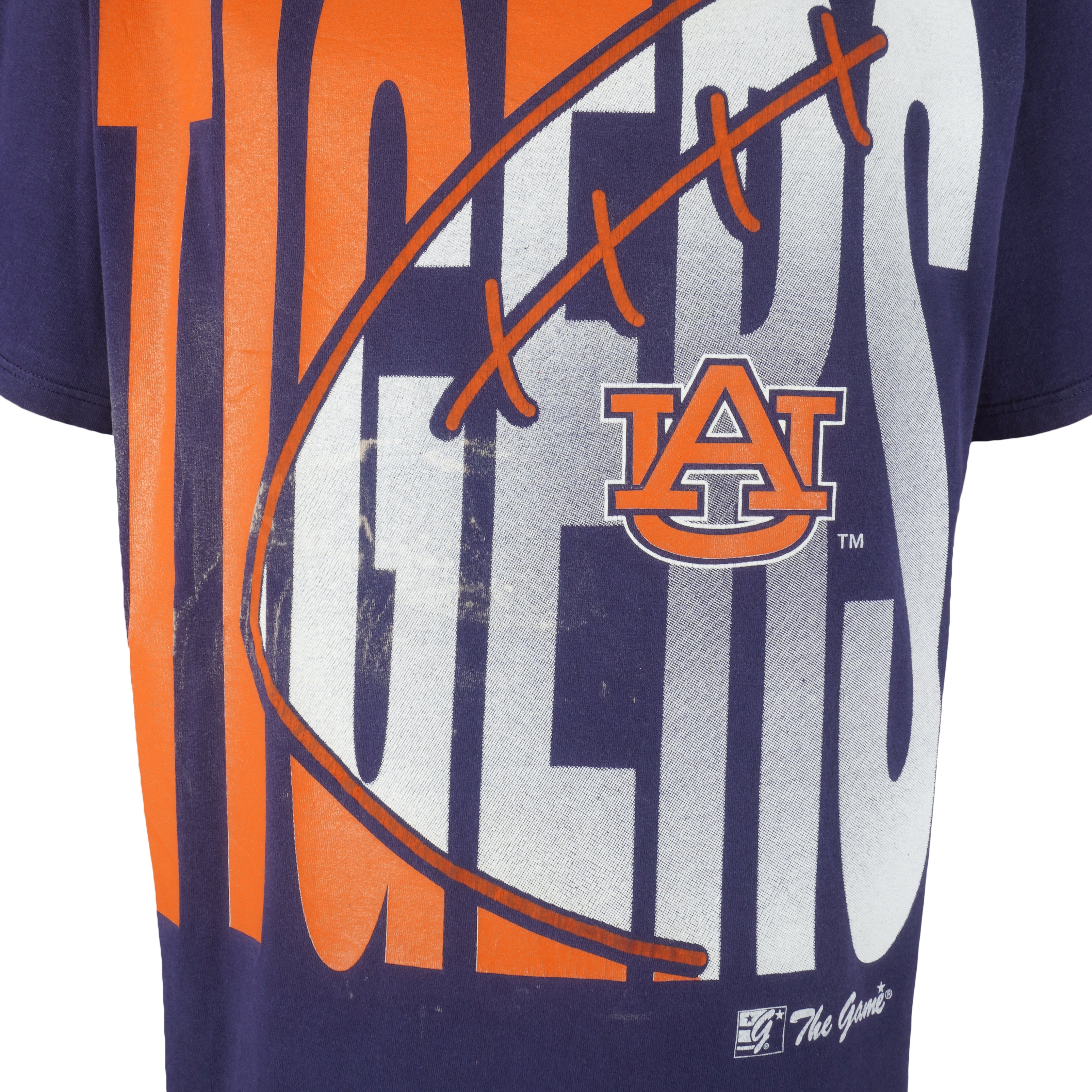 NCAA (The Game) - Auburn Tigers Big Logo T-Shirt 1990s X-Large Vintage Retro College