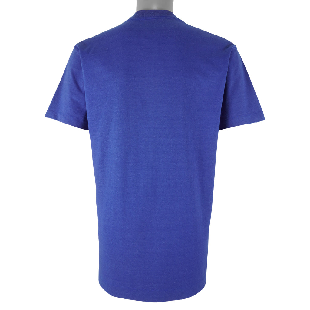 MLB - Blue Texas Rangers Single Stitch T-Shirt 1988 Large Vintage Retro Baseball
