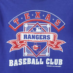 MLB - Blue Texas Rangers Single Stitch T-Shirt 1988 Large Vintage Retro Baseball