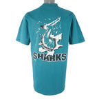 NHL (Nutmeg) - San Jose Sharks Breakout Single Stitch T-Shirt 1994 Large Vintage Retro Hockey