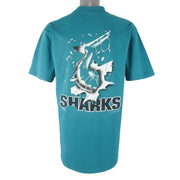 NHL (Nutmeg) - San Jose Sharks Breakout Single Stitch T-Shirt 1994 Large Vintage Retro Hockey