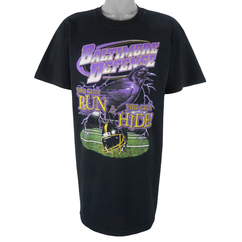 NFL - Baltimore Ravens Defense Helmet T-Shirt 1990s X-Large Vintage Retro Football