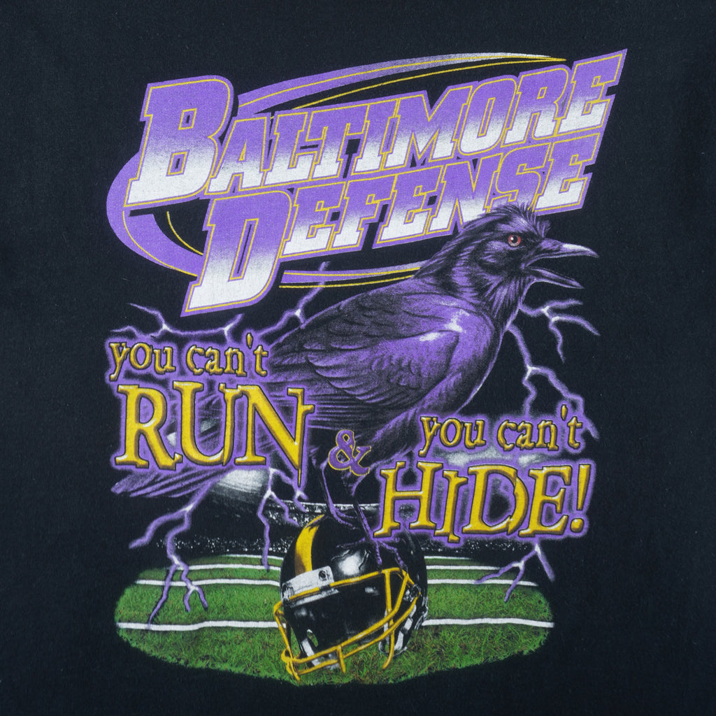 NFL - Baltimore Ravens Defense Helmet T-Shirt 1990s X-Large Vintage Retro Football