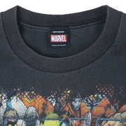 Marvel - Black Civil War Superheroes T-Shirt 1990s Large Vintage Retro