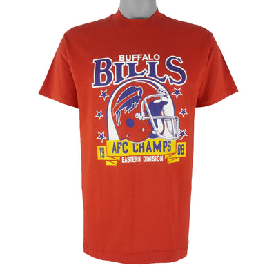 NFL (Trench) - Buffalo Bills Division Champs Single Stitch T-Shirt 1988 X-Large