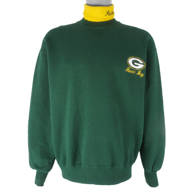NFL (Jerzees) - Green Bay Packers Embroidered Turtleneck Sweatshirt 1990s Large