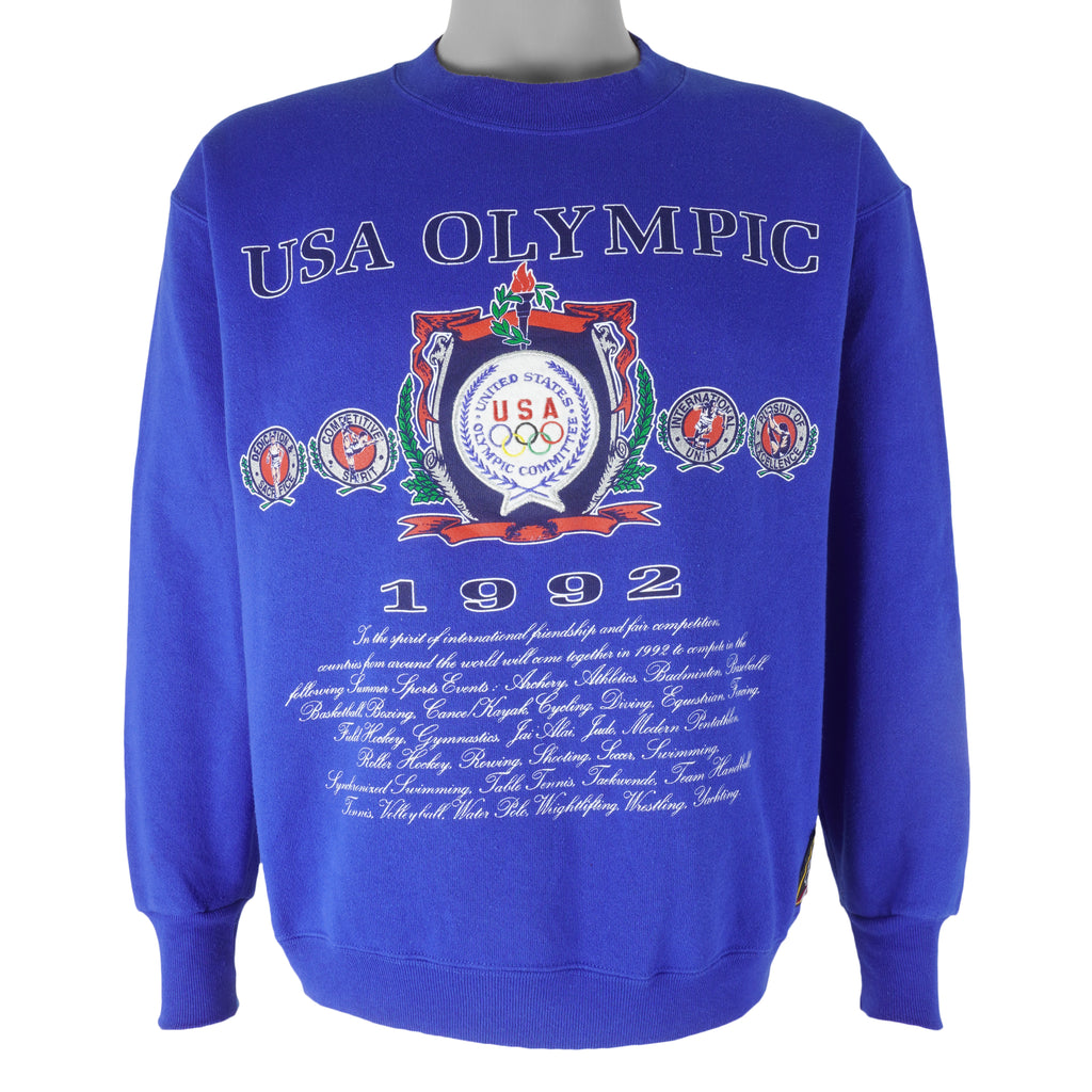 Vintage - USA Olympic Team Crew Neck Sweatshirt 1992 Medium Vintage Retro