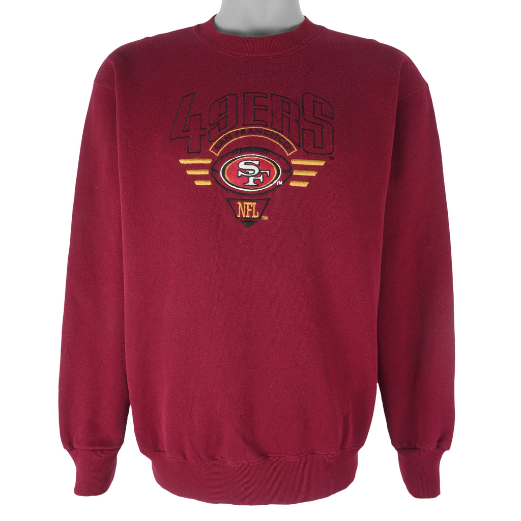 NFL (Competitor) - San Francisco 49ers Embroidered Crew Neck Sweatshirt 1990s Large Vintage Retro Football