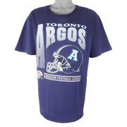 CFL (Waves) - Toronto Argonauts Single Stitch T-Shirt 1994 Large Vintage Retro Football 