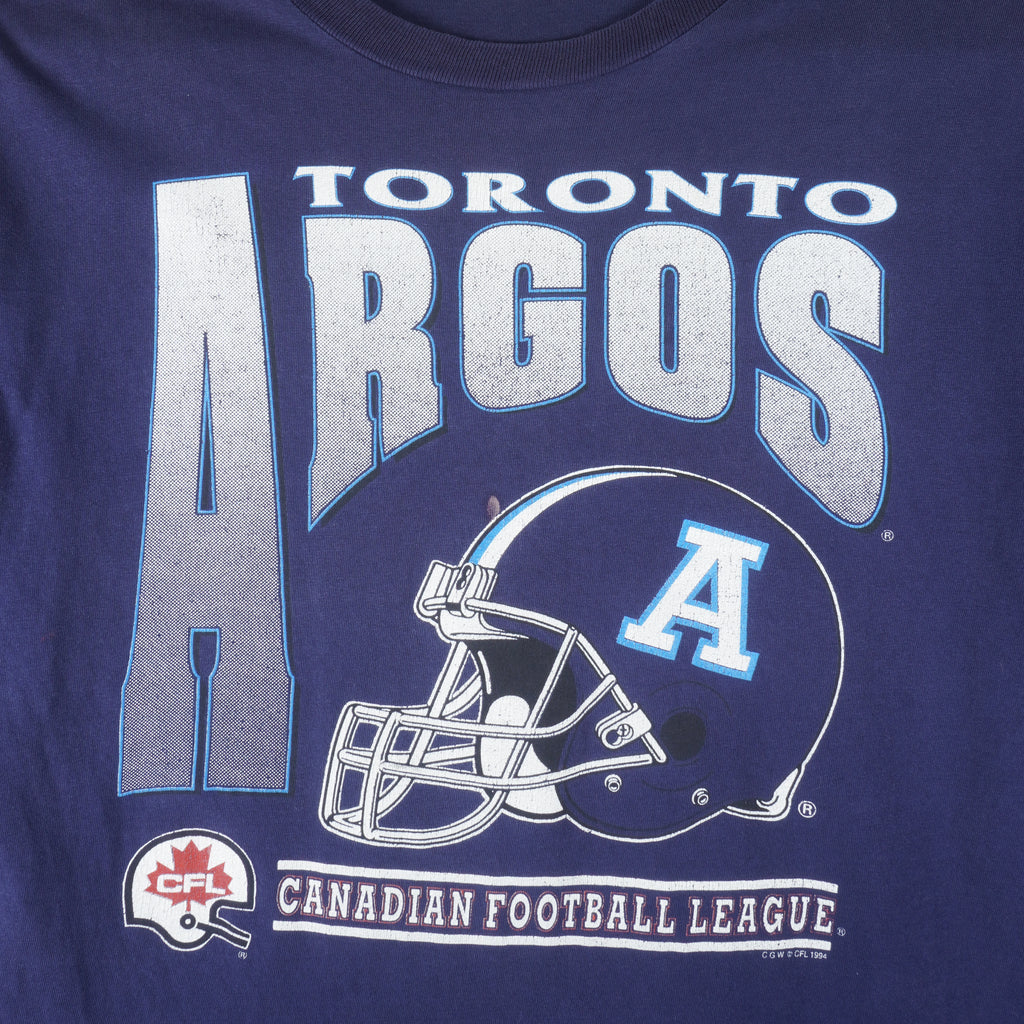 CFL (Waves) - Toronto Argonauts Single Stitch T-Shirt 1994 Large Vintage Retro Football 