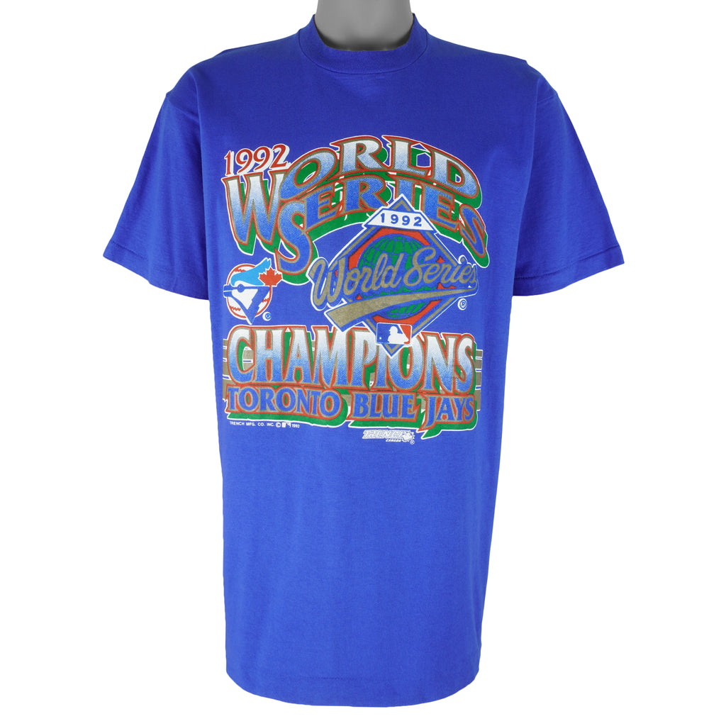 MLB (Trench) - Toronto Blue Jays World Series Champs T-Shirt 1992 X-Large Vintage Retro Baseball