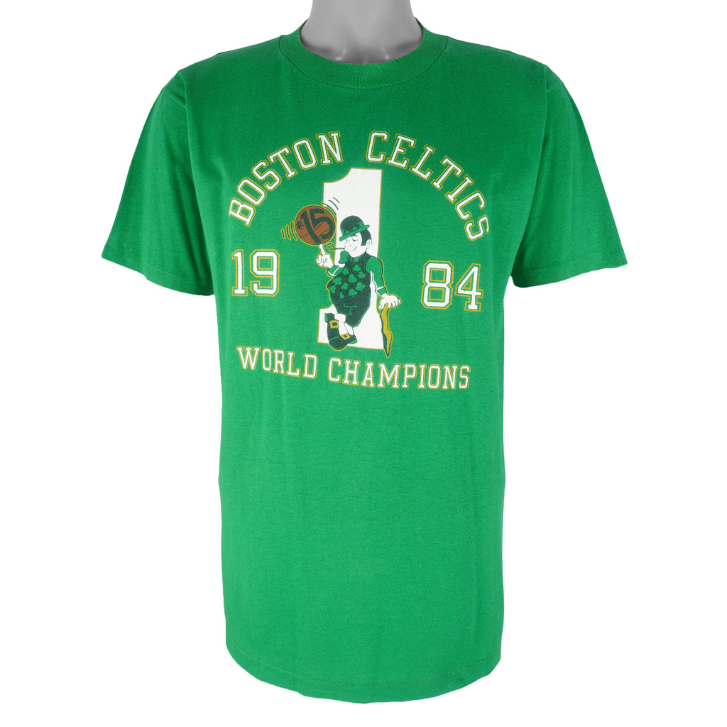 NBA (Medallion) - Boston Celtics World Champions T-Shirt 1984 Large Vintage Retro Basketball