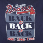 MLB (Salem) - Atlanta Braves Back to Back to Back Single Stitch T-Shirt 1993 Large Vintage Retro Baseball