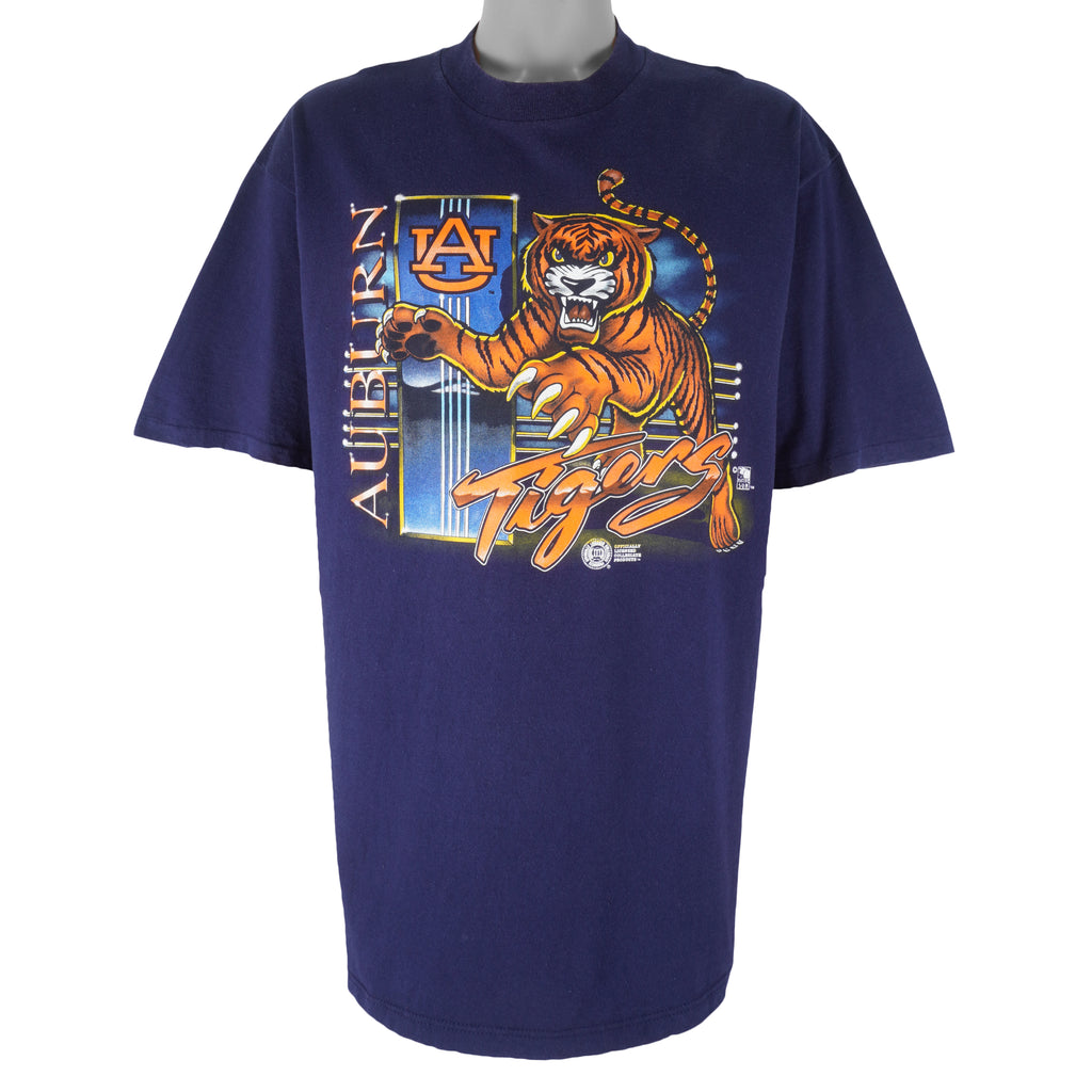 NCAA (Native Sun) - Auburn Tigers Big Logo T-Shirt 1990s X-Large Vintage Retro Football College
