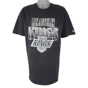 NHL (Champion) - Los Angeles Kings Big logo Hockey T-Shirt 1992 Large Vintage Retro