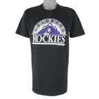 MLB (Trench) - Colorado Rockies Single Stitch Baseball T-Shirt 1991 Large Vintage Retro 