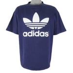 Adidas - Blue Big Logo Single Stitch T-Shirt 1990s Large Vintage Retro