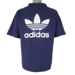 Adidas - Blue Big Logo Single Stitch T-Shirt 1990s Large Vintage Retro