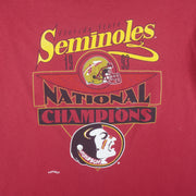 NCAA (Nutmeg) - Florida State Seminoles National Champions T-Shirt 1993 X-Large Vintage Retro Football