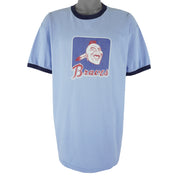 MLB (Nike) - Atlanta Braves Big Logo & Spell-Out T-Shirt 1990s X-Large Vintage Retro Baseball