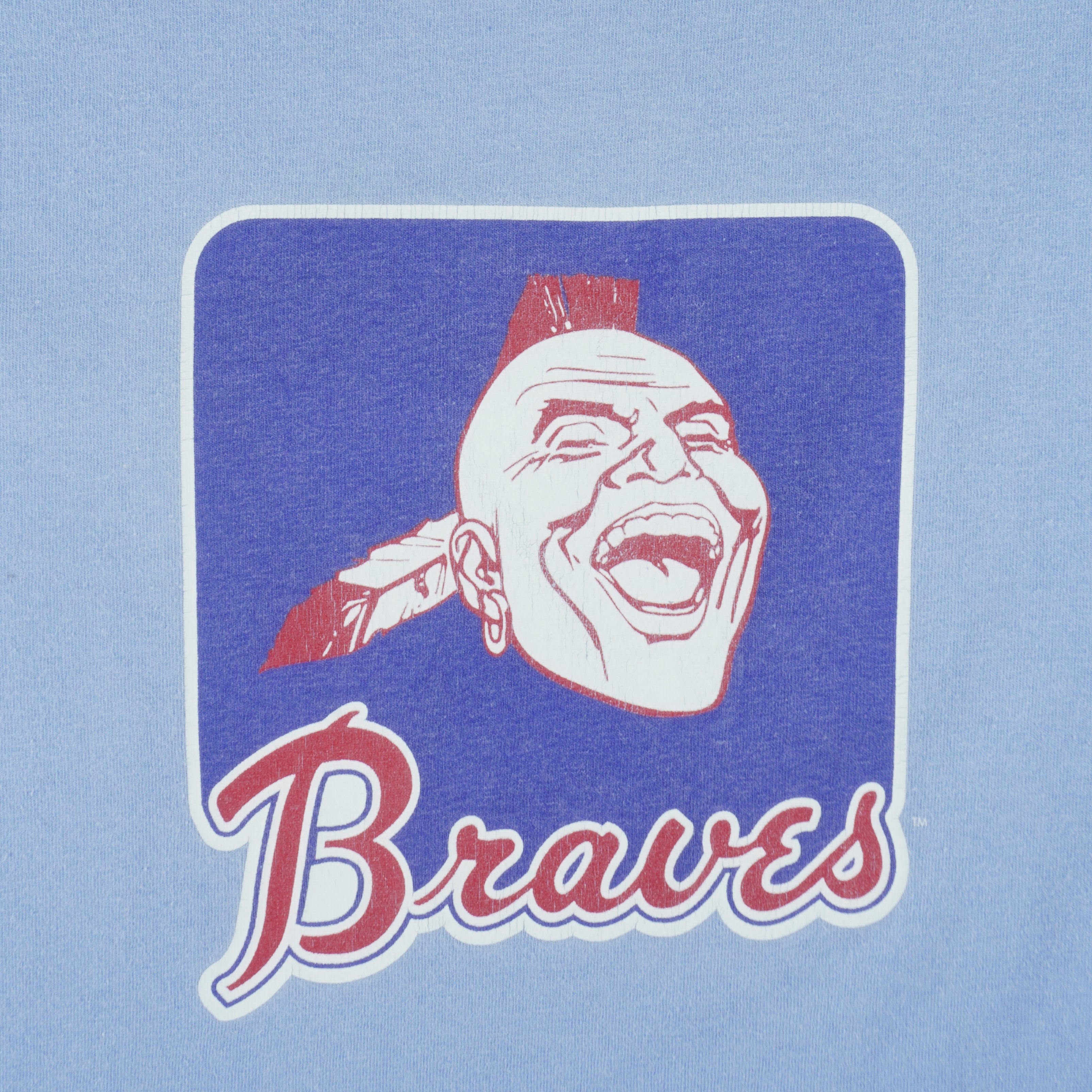MLB (Nike) - Atlanta Braves Big Logo & Spell-Out T-Shirt 1990s X-Large Vintage Retro Baseball