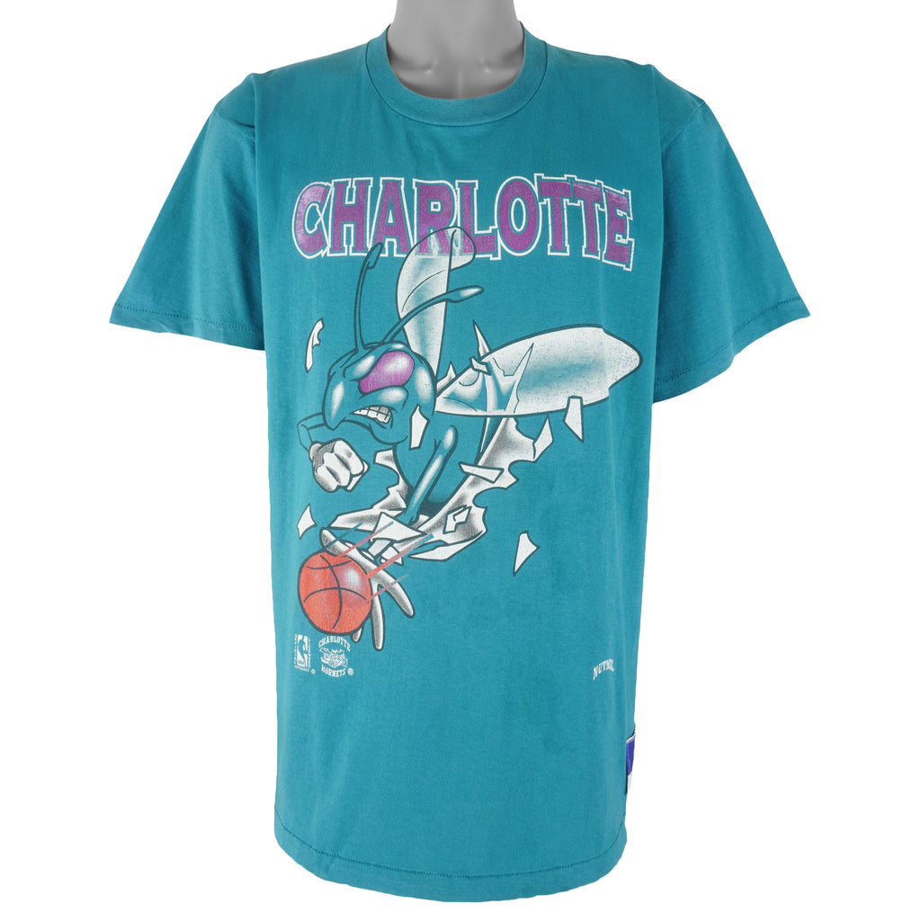 NBA (Nutmeg) - Charlotte Hornets Breakout T-Shirt 1990s Large Vintage Retro Basketball