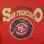 NFL (Zubaz) - San Francisco 49ers Red Sweatshirt 1990s Large Vintage Retro Football