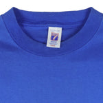 NFL (Logo7) - St. Louis Rams Helmet Blue T-Shirt 1996 Large Vintage Retro Football