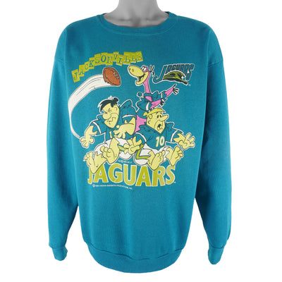 NFL (Hanna-Barbera) - Jacksonville Jaguars X The Flintstones Sweatshirt 1994 Large