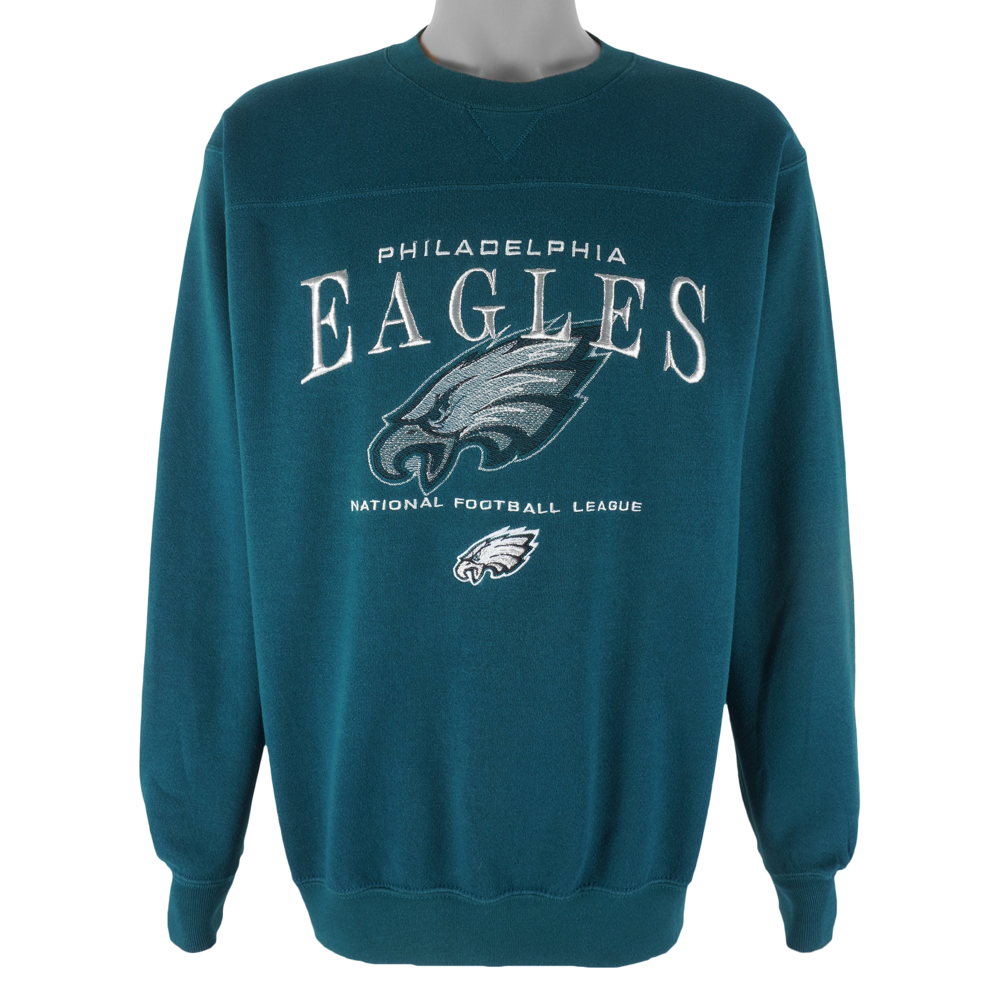 NFL (Lee) - Philadelphia Eagles Embroidered Crew Neck Sweatshirt 1990s Medium Vintage Retro Football