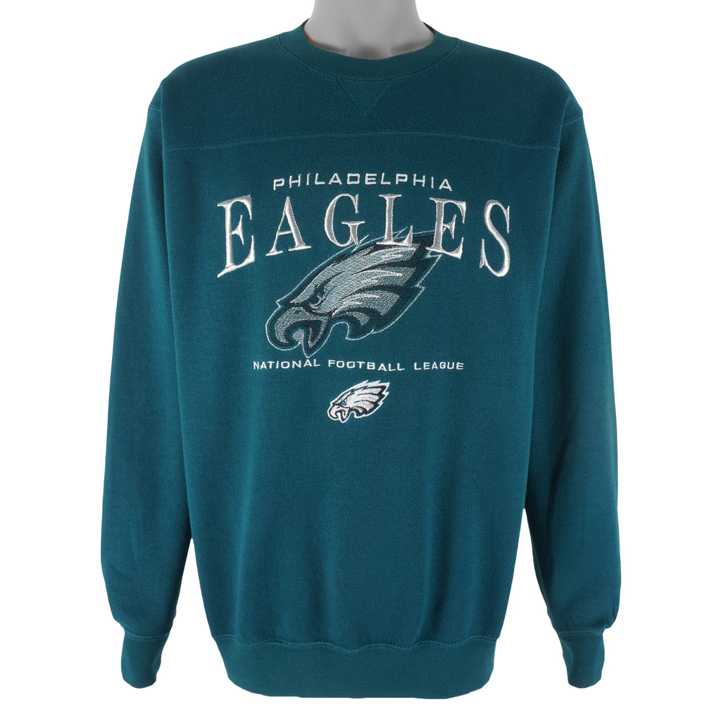 NFL (Lee) - Philadelphia Eagles Embroidered Crew Neck Sweatshirt 1990s Medium Vintage Retro Football