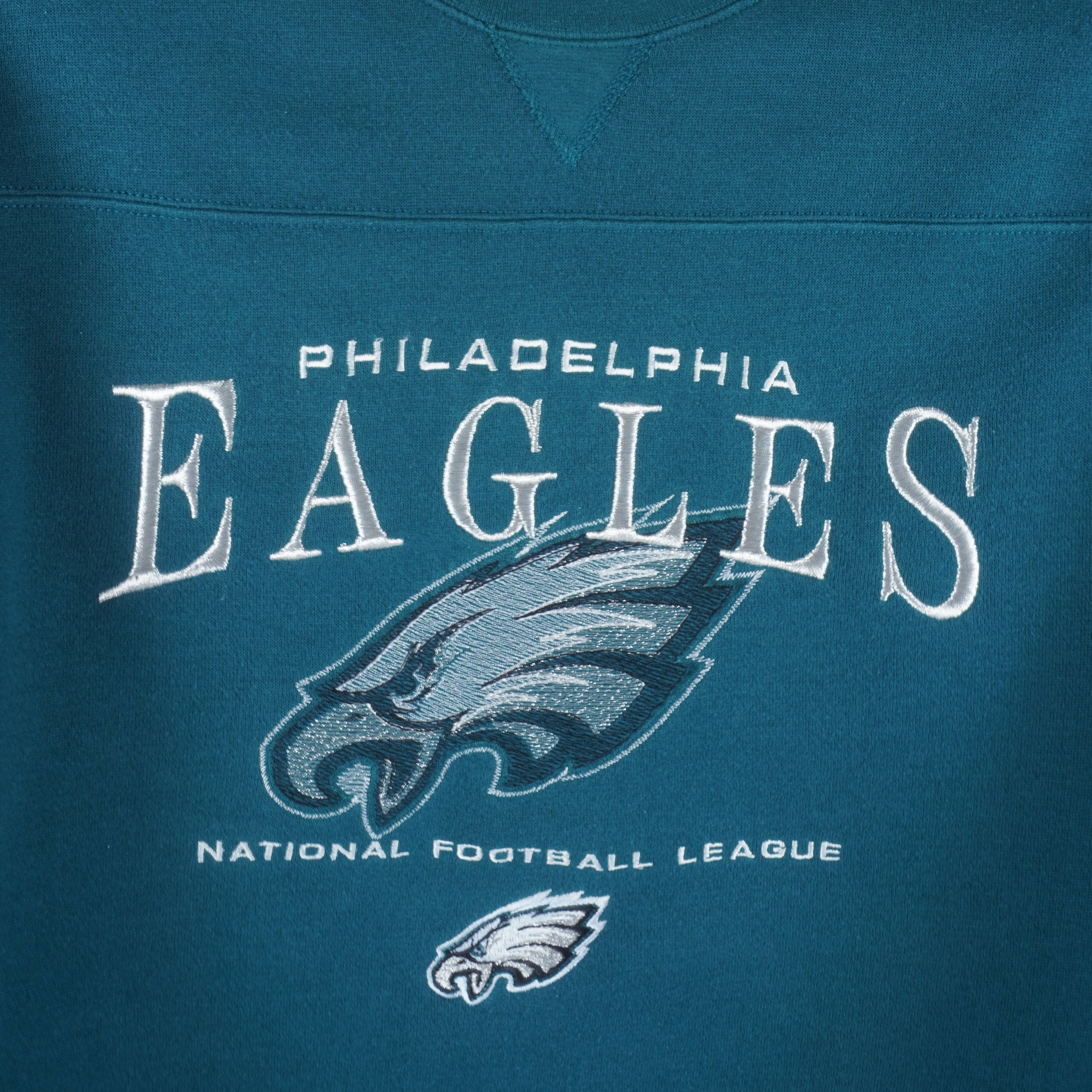 NFL (Lee) - Philadelphia Eagles Embroidered Crew Neck Sweatshirt 1990s Medium Vintage Retro Football