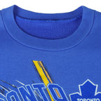 NHL (Novel Teez) - Toronto Maple Leafs Blue Sweatshirt 1993 Large Vintage Retro Hockey