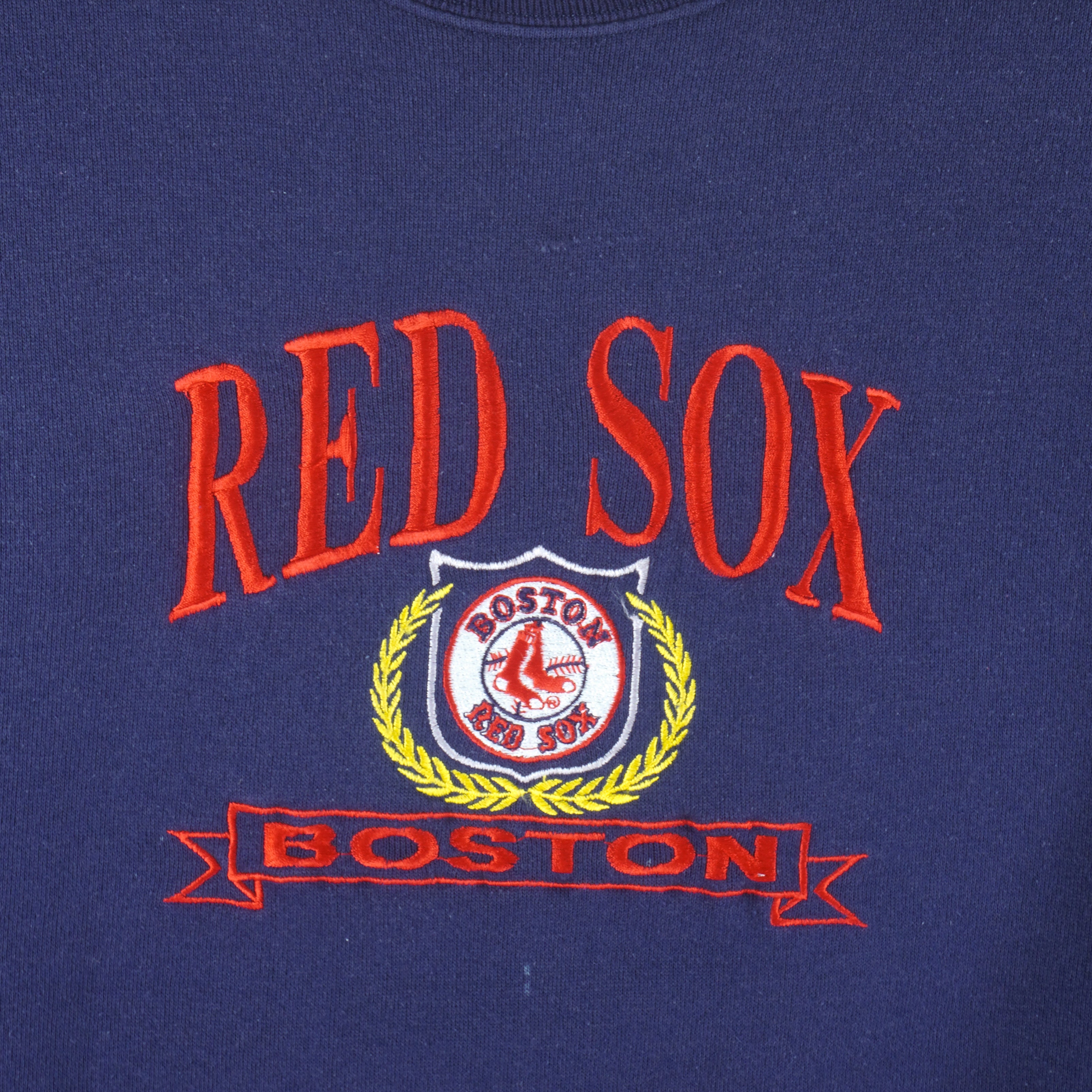 Vintage MLB (Logo 7) - Boston Red Sox Embroidered Sweatshirt 1990s Medium
