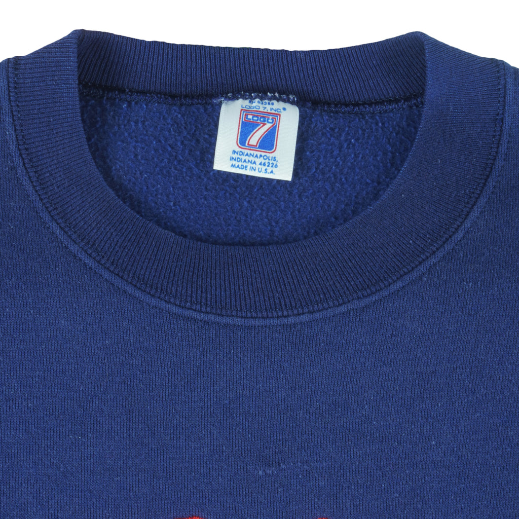 MLB (Logo 7) - Boston Red Sox Blue Sweatshirt 1990s Large Vintage Retro Baseball