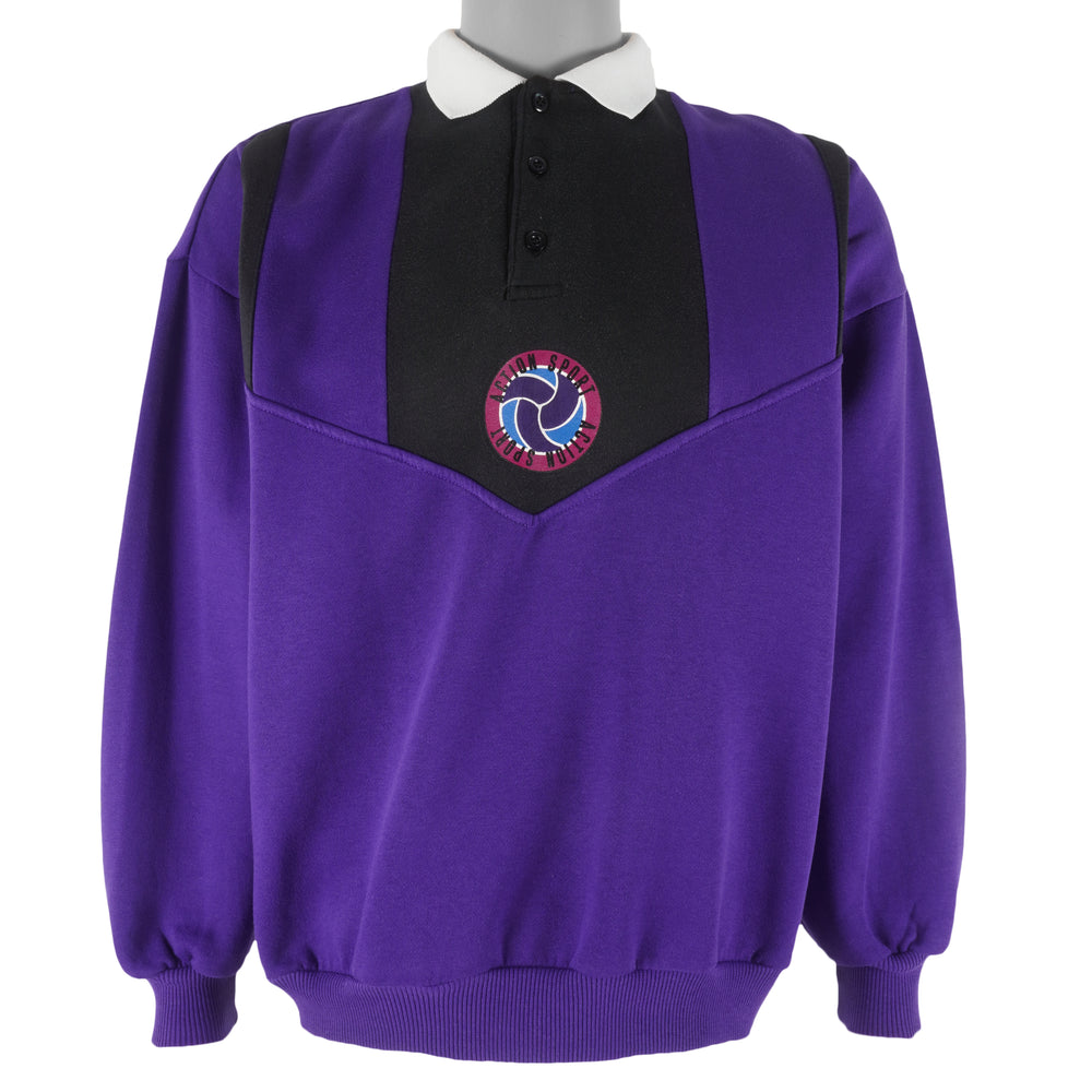 Vintage - Action Sport Collared Sweatshirt 1990s Large Vintage Retro