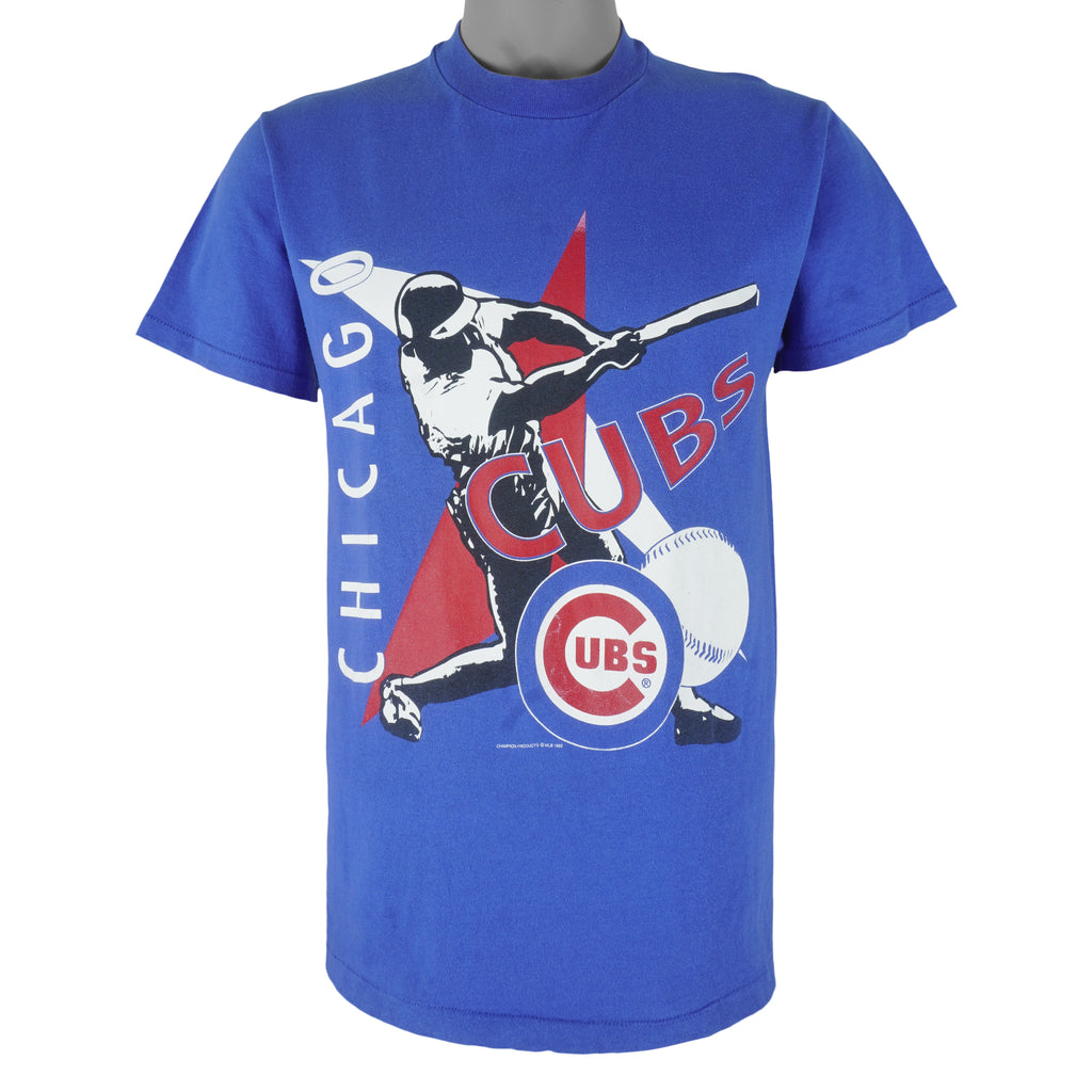 Champion (MLB) - Chicago Cubs Single Stitch T-Shirt 1992 Medium Vintage Retro Baseball