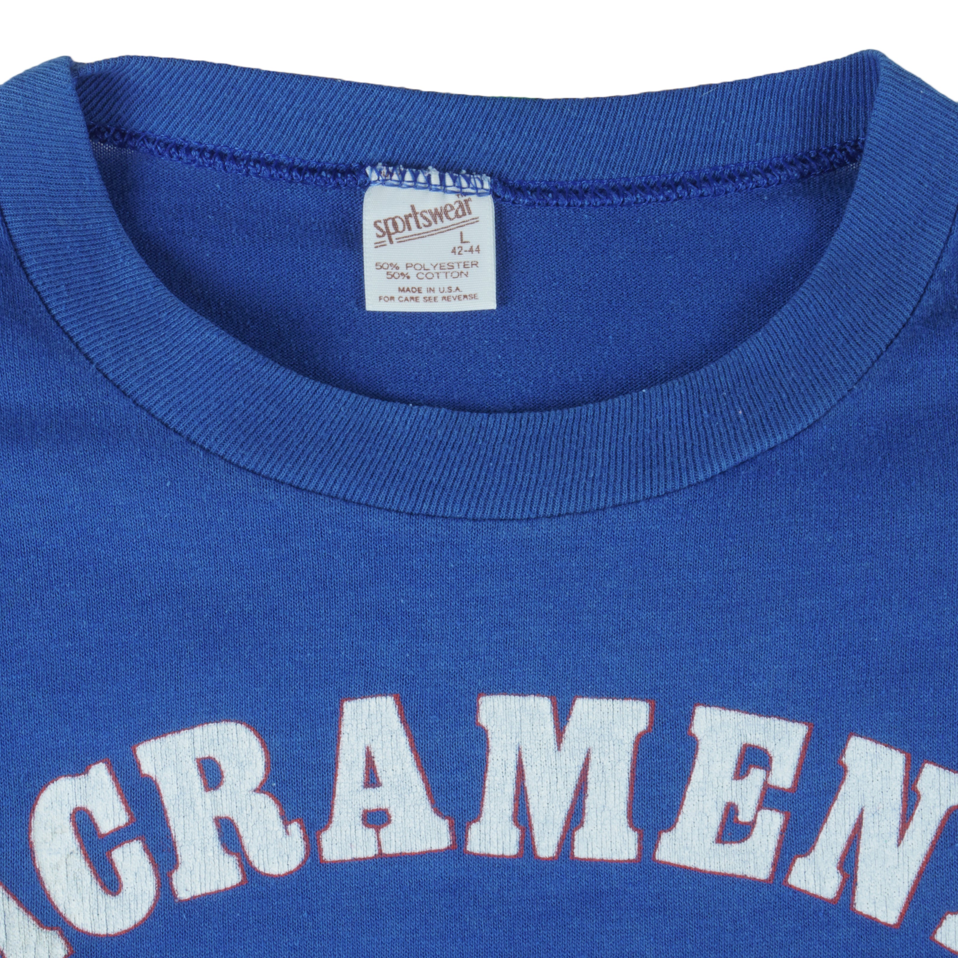 NBA (Sportswear) - Sacramento Kings Single Stitch T-Shirt 1980s Large Vintage Retro Basketball