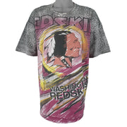 NFL (Magic Johnson T's) - Washington Redskins All Over Print T-Shirt 1990s X-Large Vintage Retro Football
