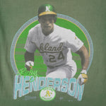 MLB (Salem) - Oakland Athletics Rickey Henderson T-Shirt 1990 Large Vintage Retro Baseball