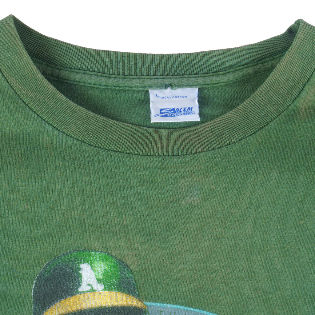 MLB (Salem) - Oakland Athletics Rickey Henderson T-Shirt 1990 Large Vintage Retro Baseball
