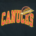 NHL (Waves) - Vancouver Canucks Single Stitch T-Shirt 1992 Large Vintage Retro Hockey